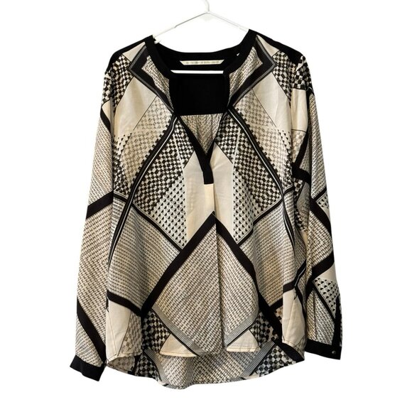 Twelfth Street By Cynthia Vincent Silk Blouse Women Large Babydoll Modern Career - Picture 1 of 15